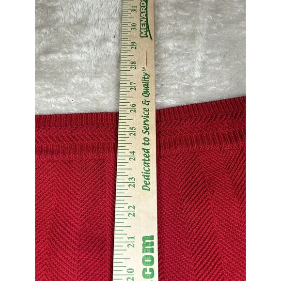 Chaps Ralph Lauren Sweater Mens Large Red Pullover Long Sleeve Knit Hand Framed - Picture 5 of 6